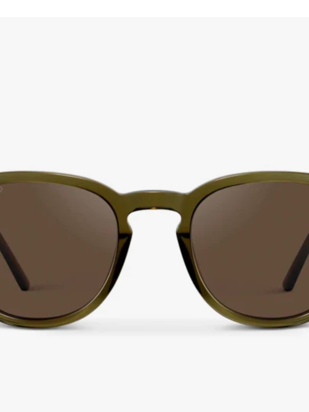 Men's Olive Green Sunglasses - Polarized Brown Lenses
